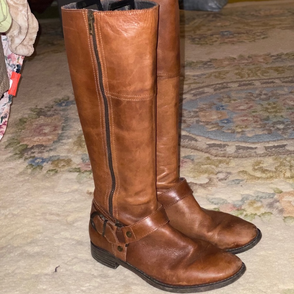ALDO Knee high brown zip boots 7.5